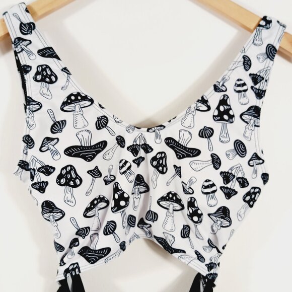 Shein Mushroom Swimsuit, Black and White, Size Small, Two Pieces Connected - Picture 3 of 10